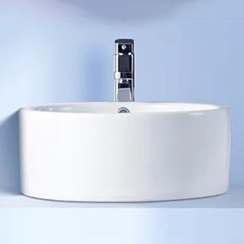 Modern Vessel Bathroom Sink Porcelain White Wash Stand for Bathroom