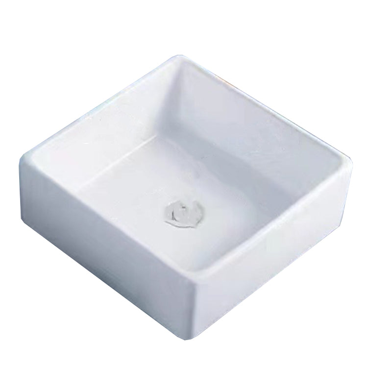 Modern Vessel Bathroom Sink Porcelain White Wash Stand for Bathroom