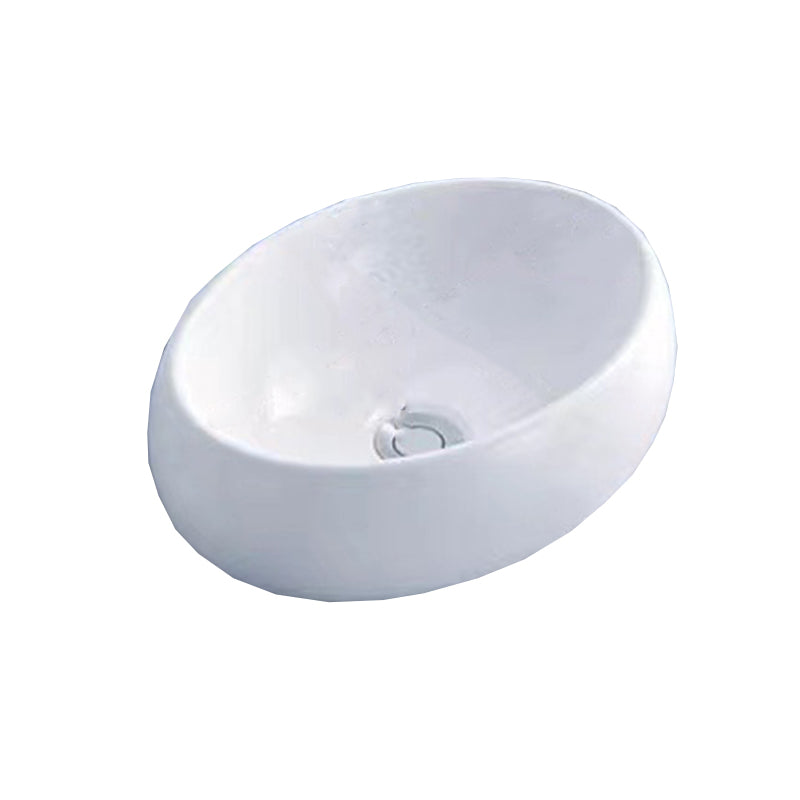Modern Vessel Bathroom Sink Porcelain White Wash Stand for Bathroom