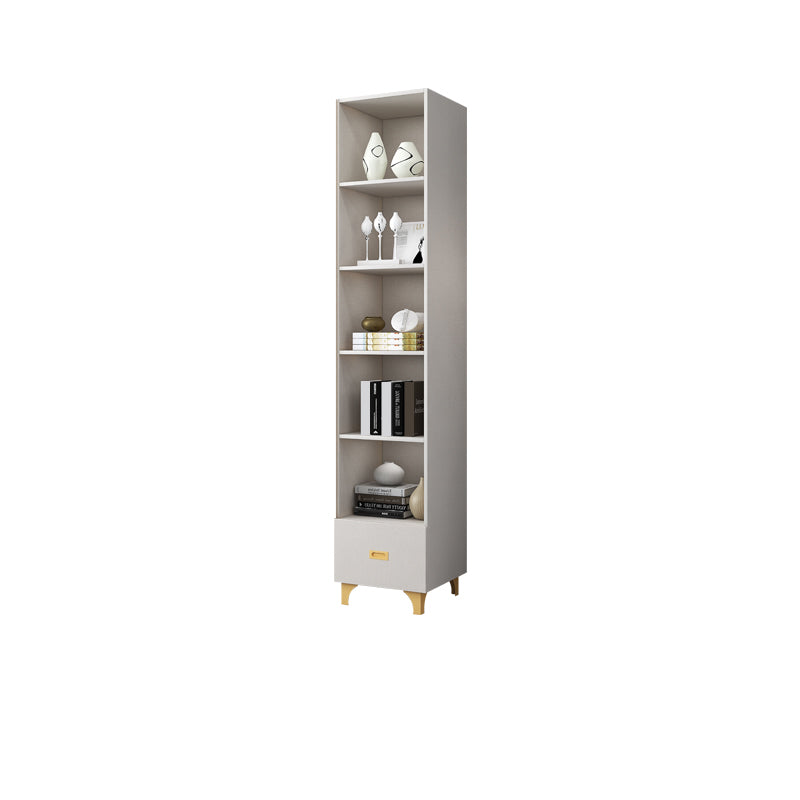 Glam Stainless Steel Bookcase Standard With Doors Shelf for Home Office