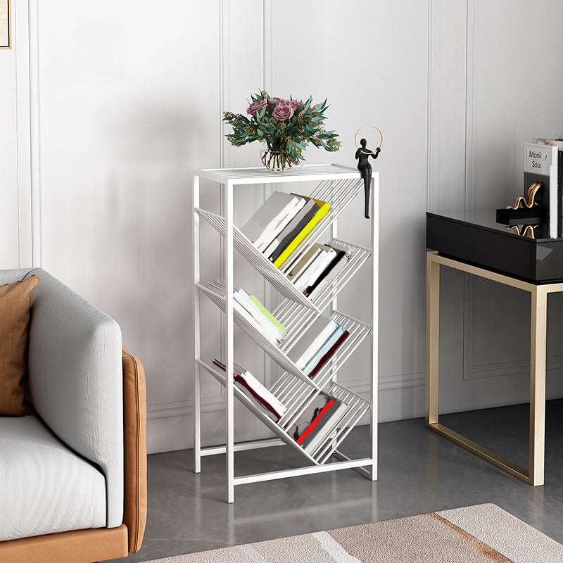 9" Wide Glam Shelf Bookcase Open Shelves Included Metal Bookcase