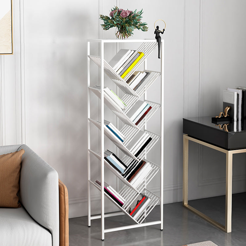 9" Wide Glam Shelf Bookcase Open Shelves Included Metal Bookcase