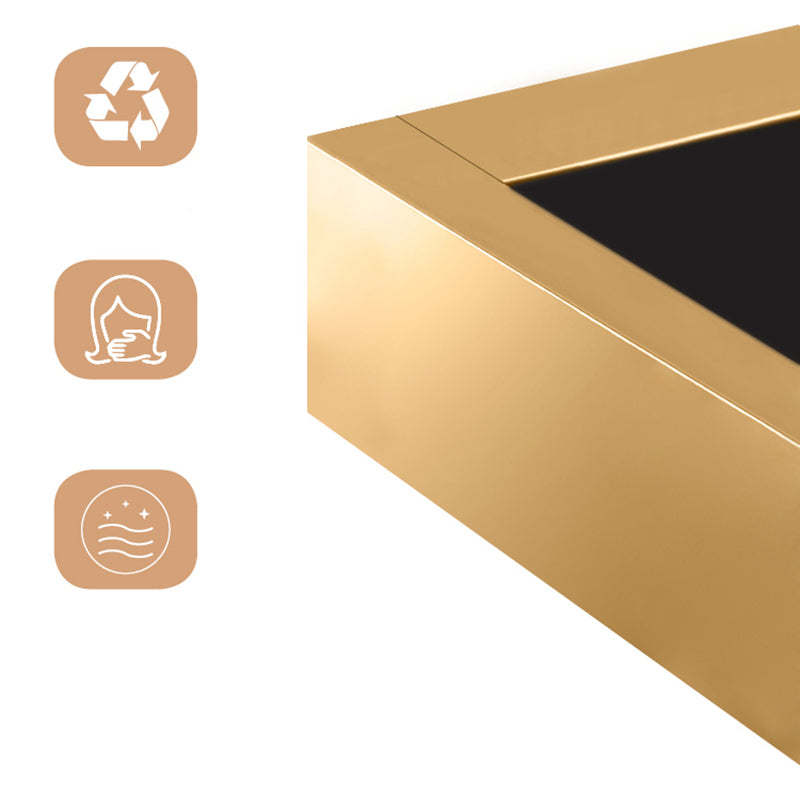 9" Wide Glam Shelf Bookcase Open Shelves Included Metal Bookcase