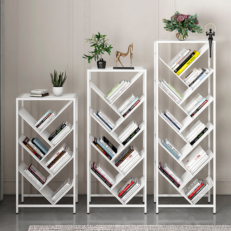 9" Wide Glam Shelf Bookcase Open Shelves Included Metal Bookcase