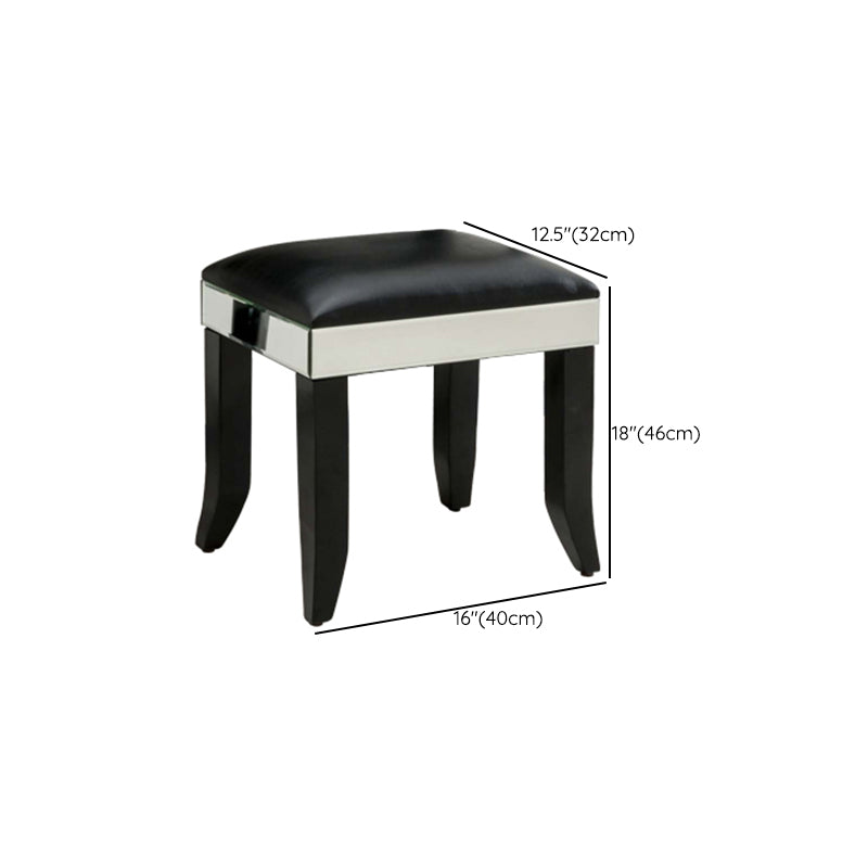 Tri-Folding Mirror Vanity Table Set 31.5" Wide 2-drawer Mirrored Vanity Desk