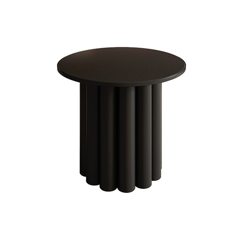 Contemporary Coffee Table Pedestal Solid Wood Round Cocktail Table