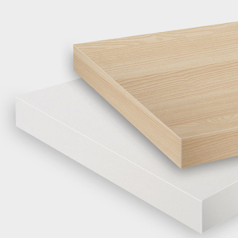 Floating Top Coffee Table with Shelf and 4 Legs Wooden Coffee Tabl