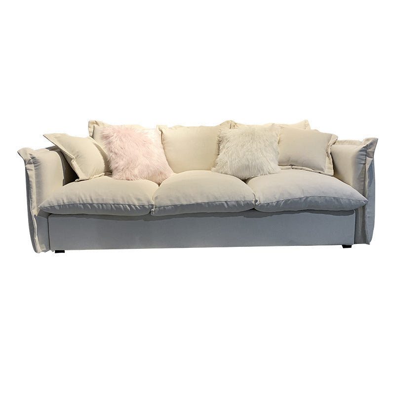 Contemporary Tuxedo Arm Standard Sofa Fabric Cushions Seating