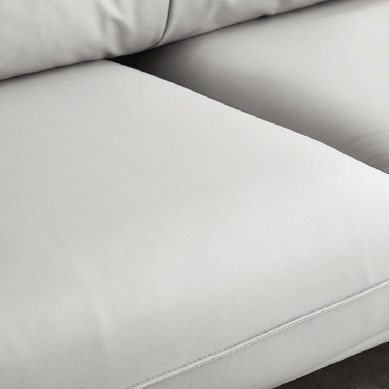 Modern Faux Leather Standard Settee Tuxedo Arm Sofa for Living Room