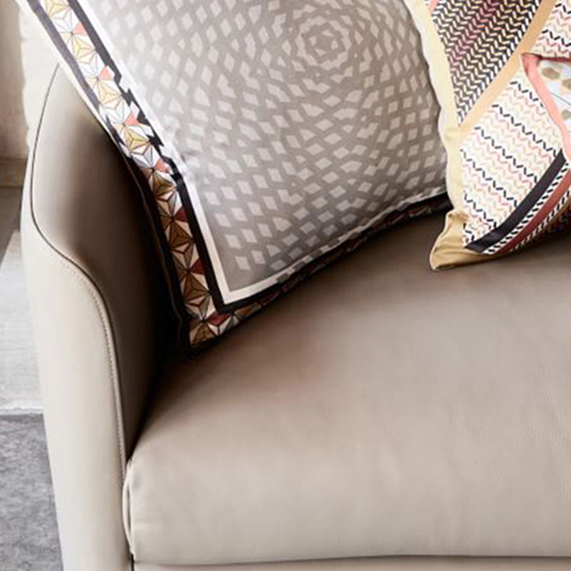 Contemporary Fabric Standard Sofa Sloped Arm Cushions Settee