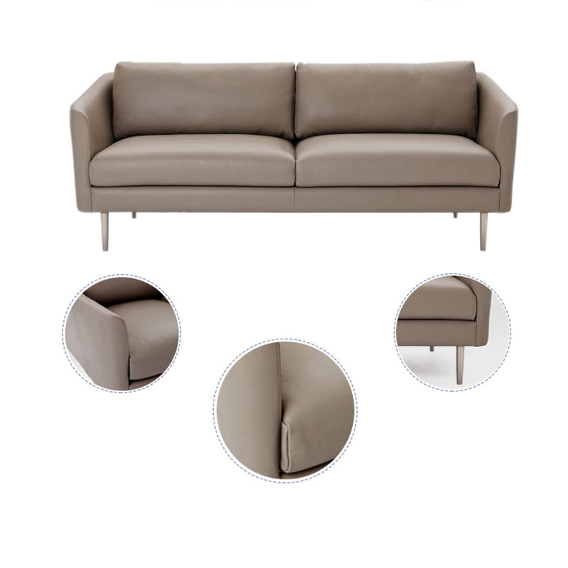 Contemporary Fabric Standard Sofa Sloped Arm Cushions Settee