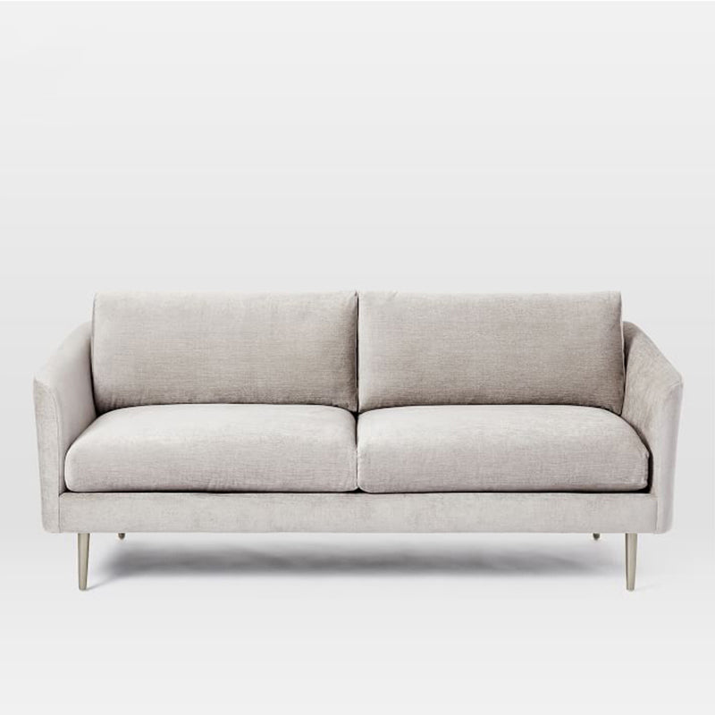 Contemporary Fabric Standard Sofa Sloped Arm Cushions Settee