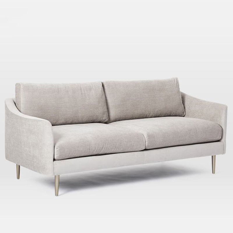 Contemporary Fabric Standard Sofa Sloped Arm Cushions Settee