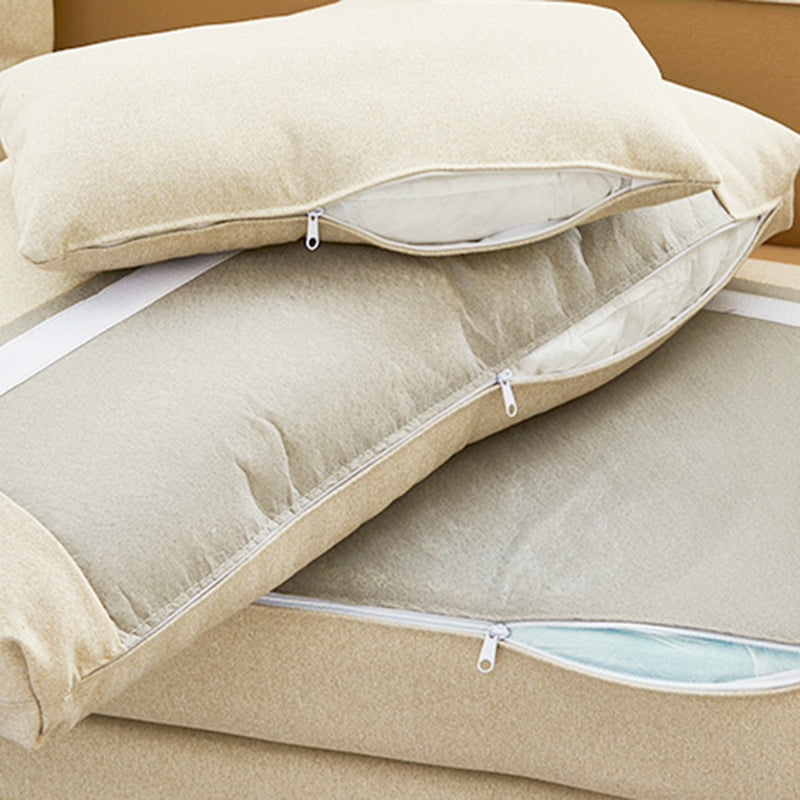 Contemporary Fabric Standard Sofa 2/3-seat Cushions Square Arm Sofa