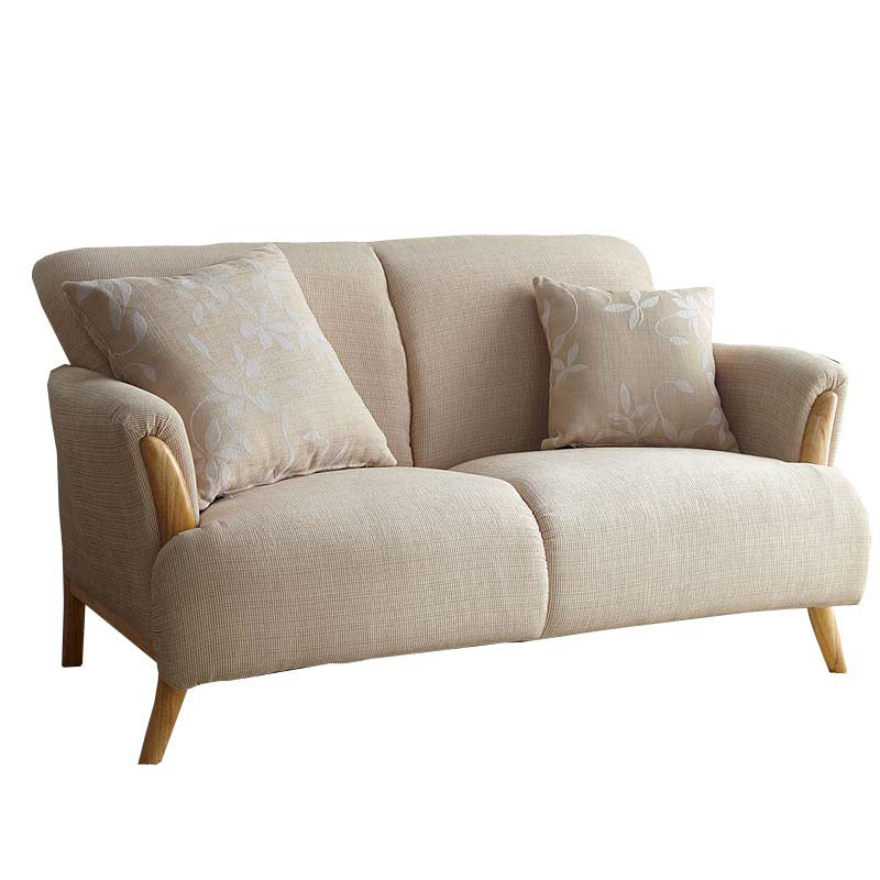 Contemporary Wooden Standard Sofa Flared Arm Seating for Living Room