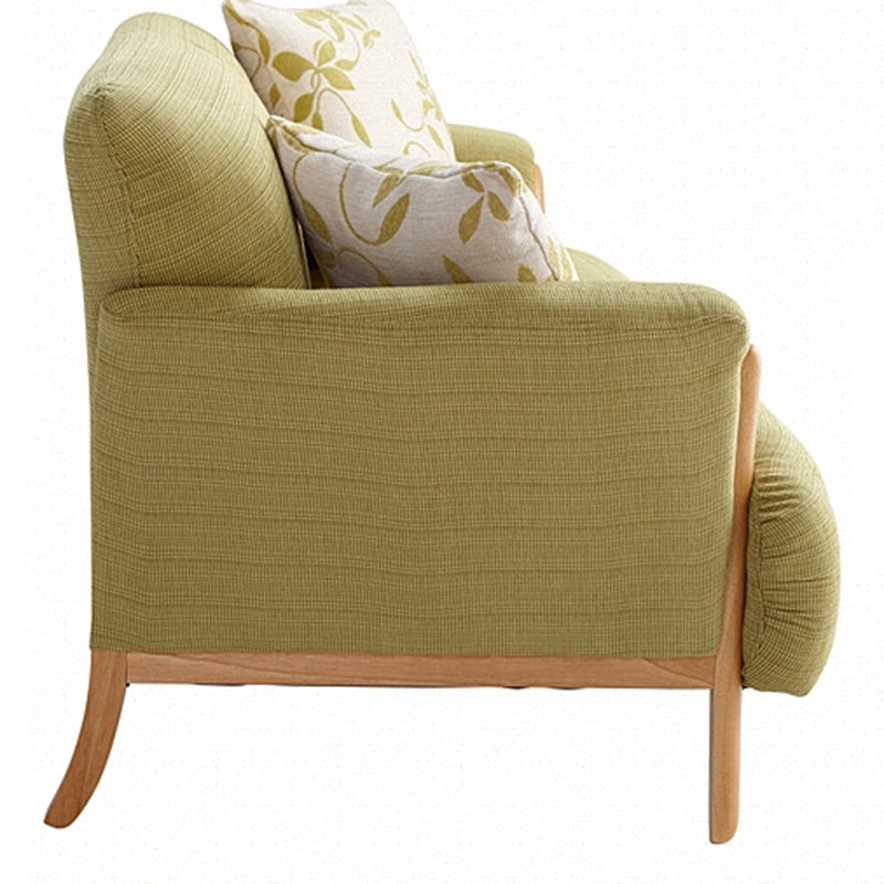 Contemporary Wooden Standard Sofa Flared Arm Seating for Living Room