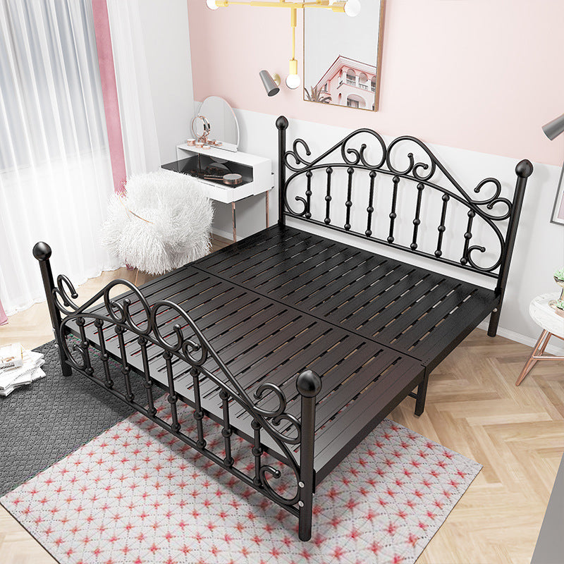 Contemporary Style Standard Bed Metal Bed Frame with Headboard