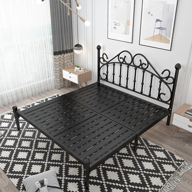 Contemporary Style Standard Bed Metal Bed Frame with Headboard