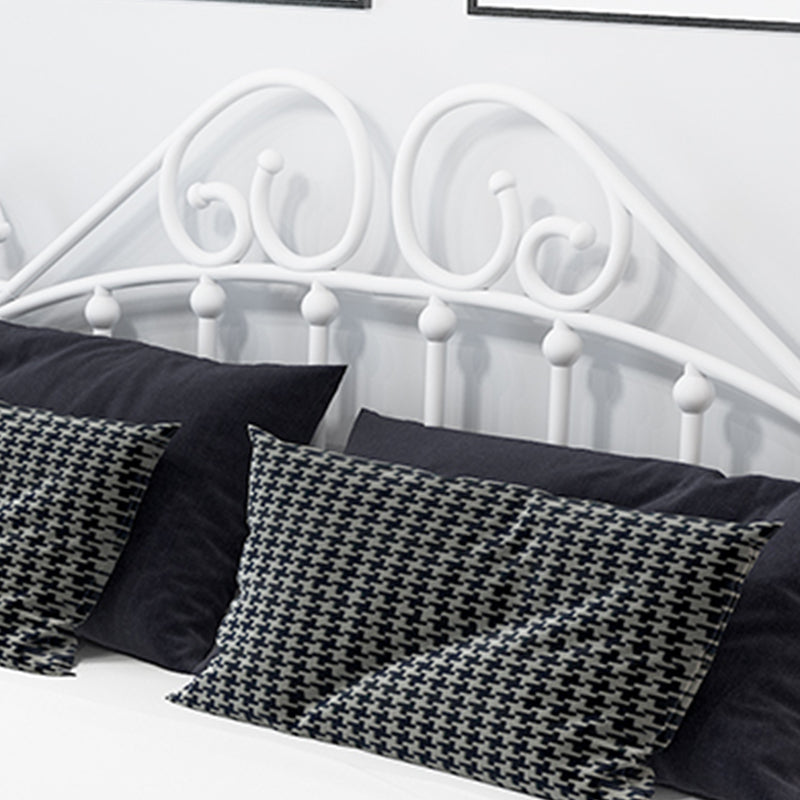 Contemporary Style Standard Bed Metal Bed Frame with Headboard