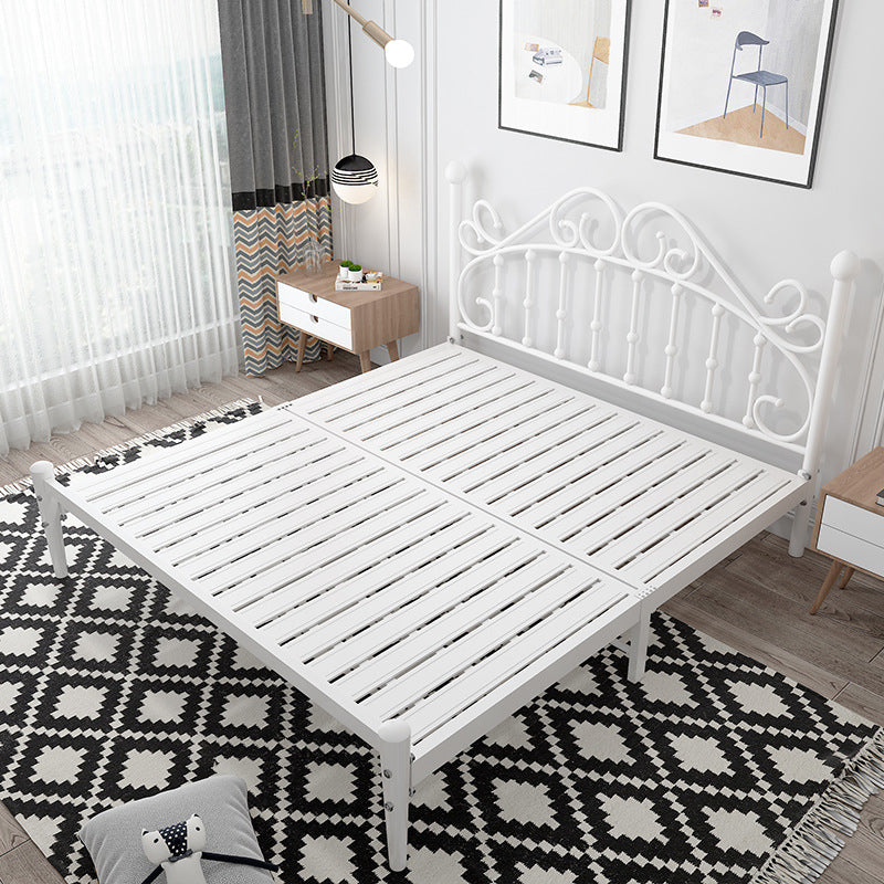 Contemporary Style Standard Bed Metal Bed Frame with Headboard
