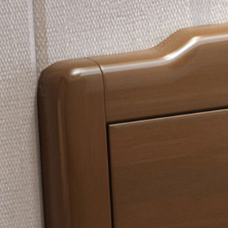 Scandinavian Solid Wood Standard Bed Natural Bed with Headboard