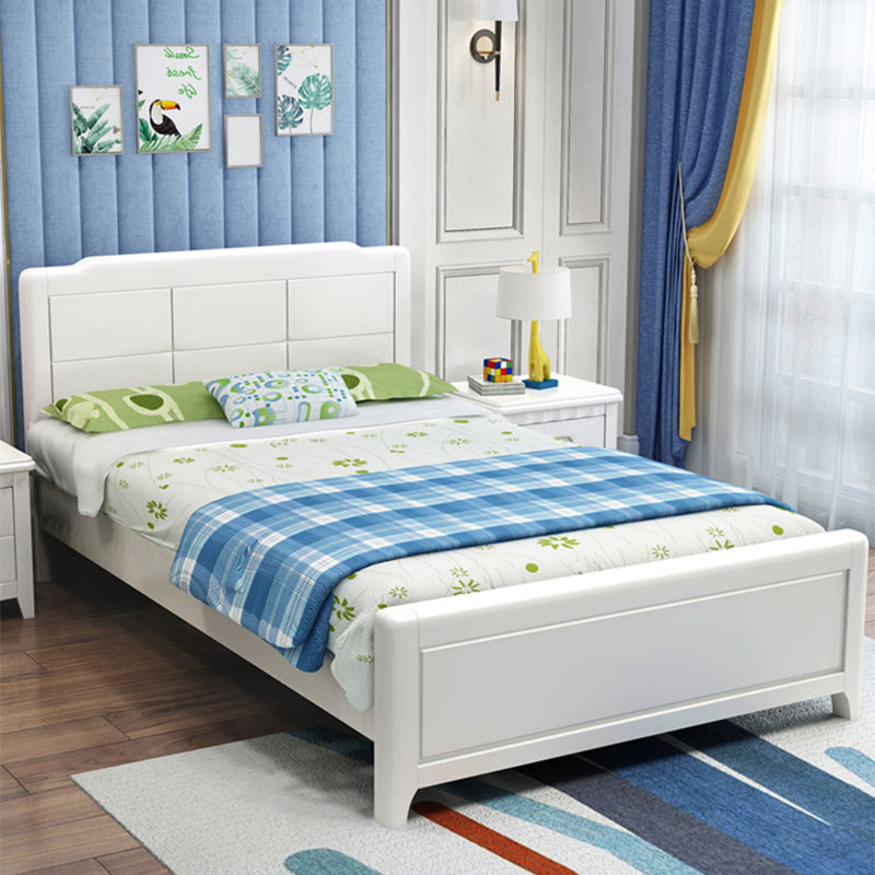 Scandinavian Solid Wood Standard Bed Natural Bed with Headboard