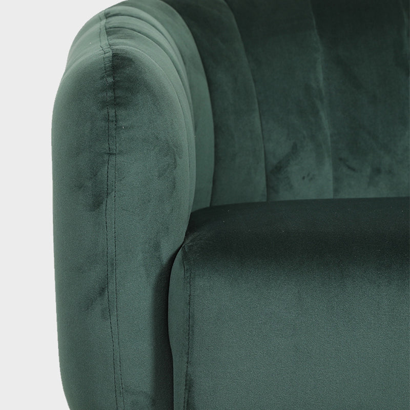 28.34" High Velvet Barrel Chair Arms Included Barrel Accent Chair