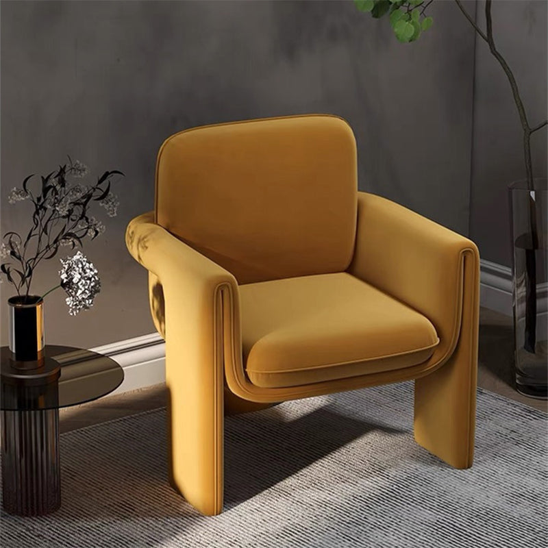 35.43" High Velvet Armless Chair Solid Wood Frame Chair for Living Room