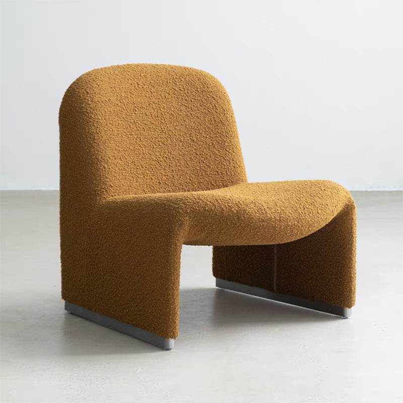 Wool Armless Chair 28.34" High Metal Frame Chair for Living Room