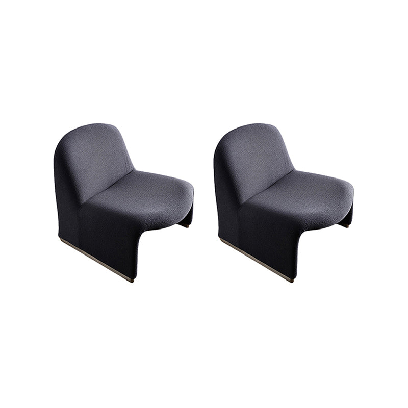 Wool Armless Chair 28.34" High Metal Frame Chair for Living Room