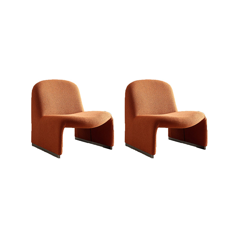 Wool Armless Chair 28.34" High Metal Frame Chair for Living Room