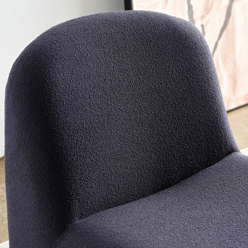 Wool Armless Chair 28.34" High Metal Frame Chair for Living Room