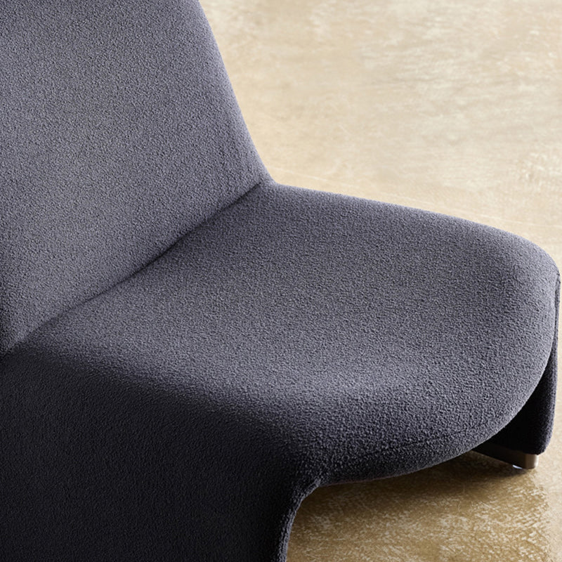 Wool Armless Chair 28.34" High Metal Frame Chair for Living Room
