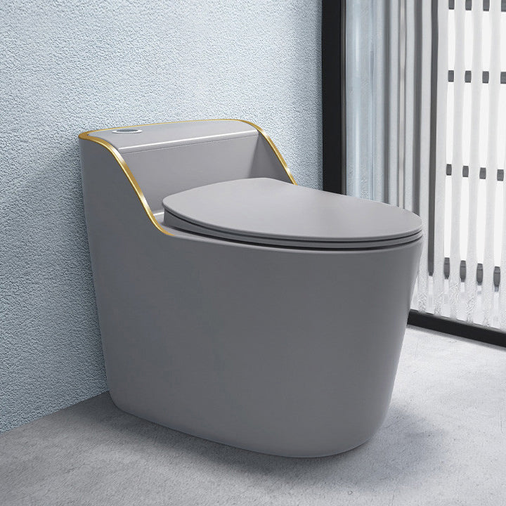 Modern Toilet Bowl Siphon Jet Toilet with Slow Close Seat for Bathroom