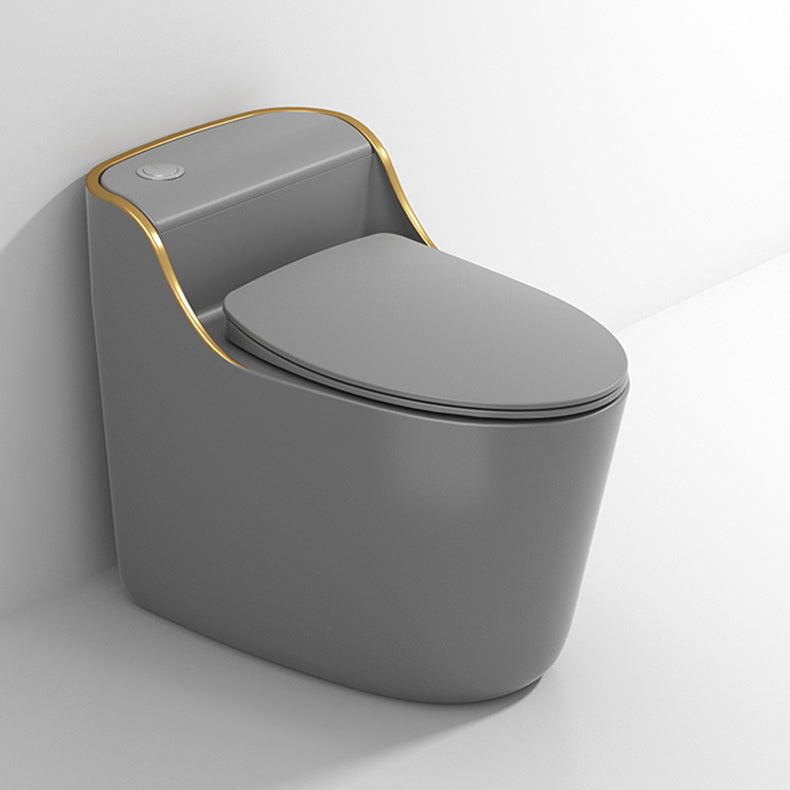 Modern Toilet Bowl Siphon Jet Toilet with Slow Close Seat for Bathroom