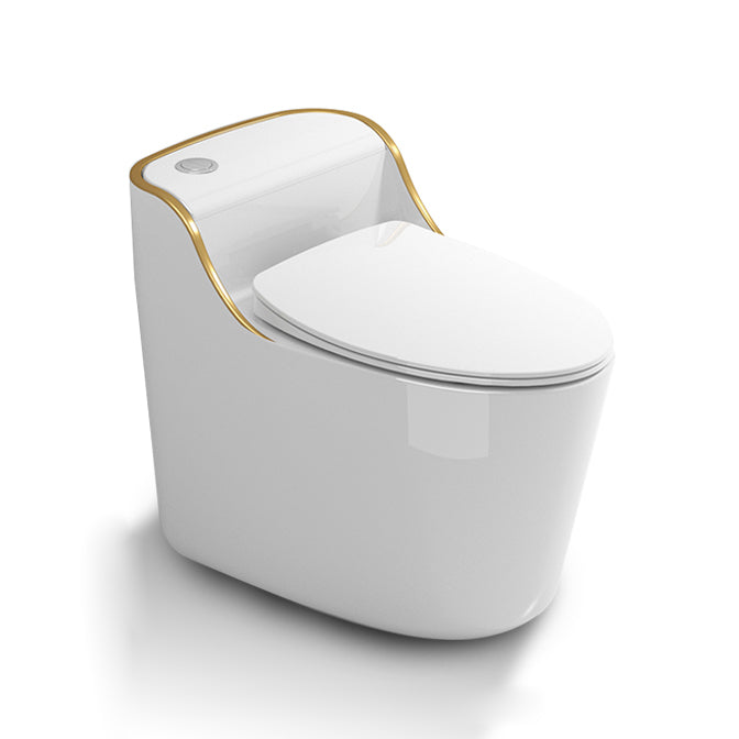 Modern Toilet Bowl Siphon Jet Toilet with Slow Close Seat for Bathroom