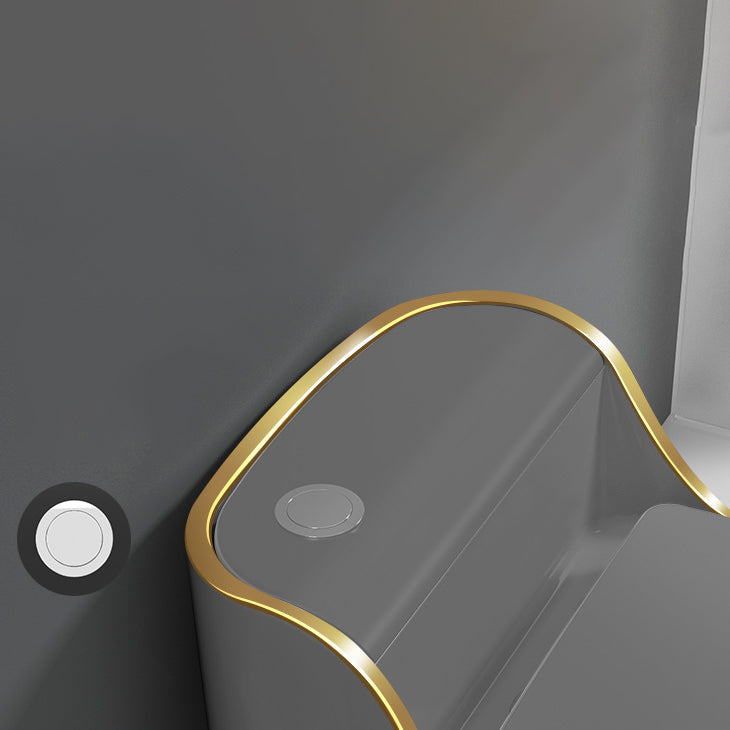 Modern Toilet Bowl Siphon Jet Toilet with Slow Close Seat for Bathroom