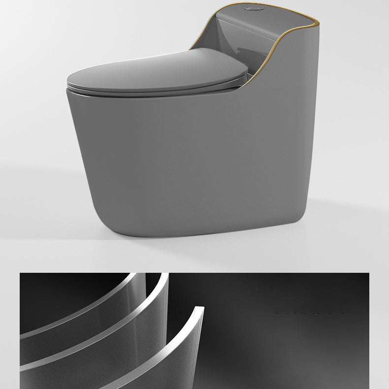 Modern Toilet Bowl Siphon Jet Toilet with Slow Close Seat for Bathroom