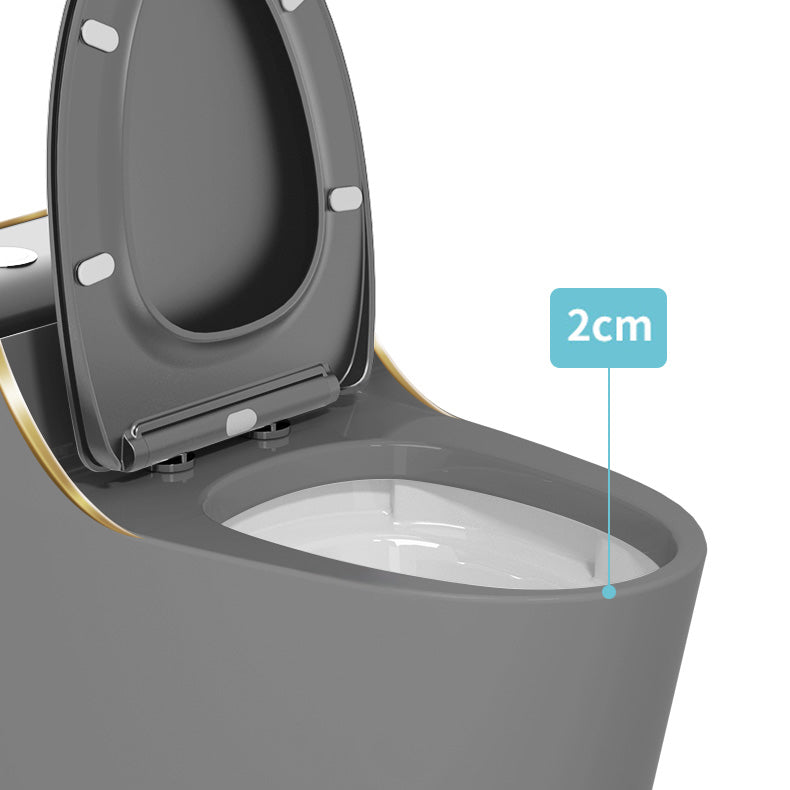 Modern Toilet Bowl Siphon Jet Toilet with Slow Close Seat for Bathroom