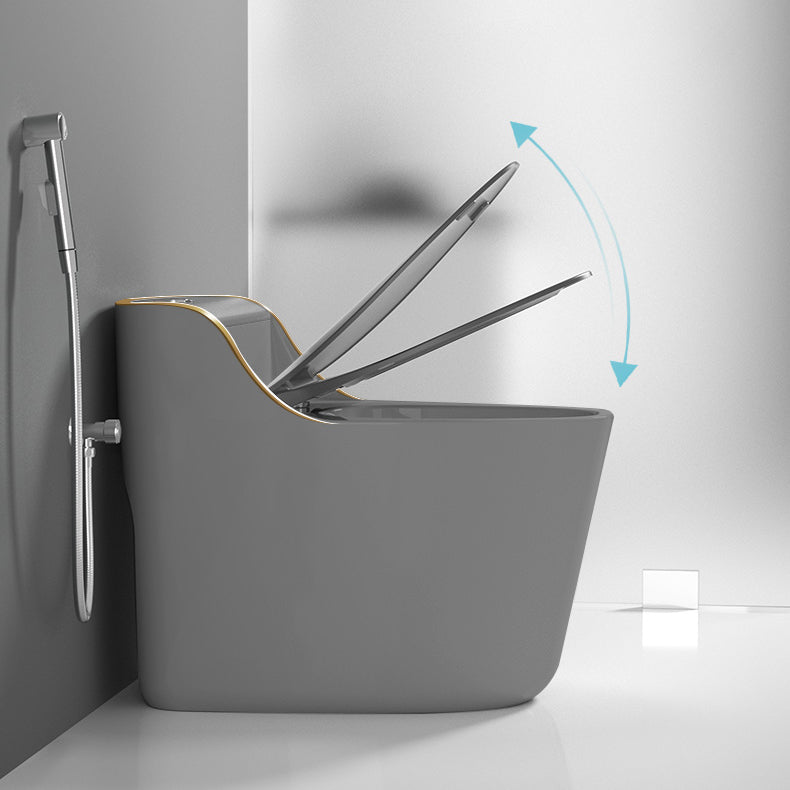 Modern Toilet Bowl Siphon Jet Toilet with Slow Close Seat for Bathroom