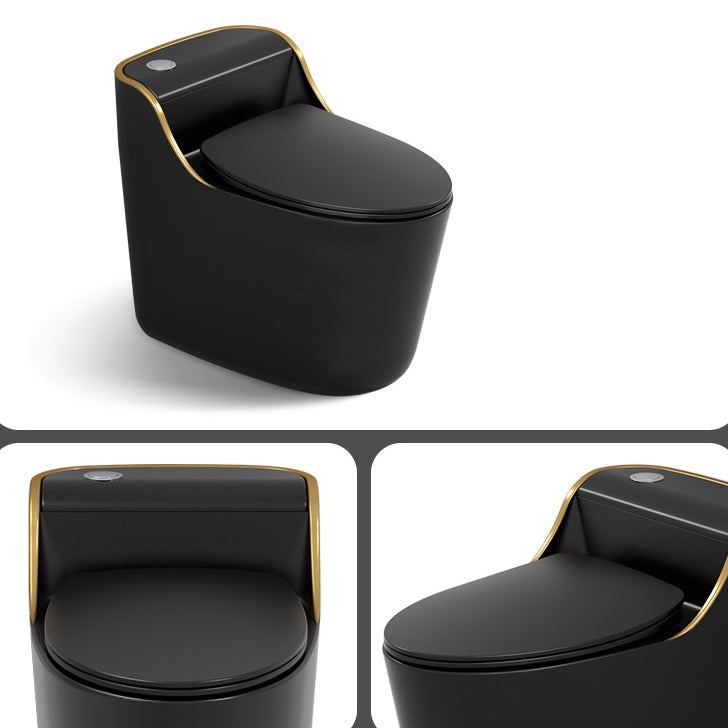 Modern Toilet Bowl Siphon Jet Toilet with Slow Close Seat for Bathroom