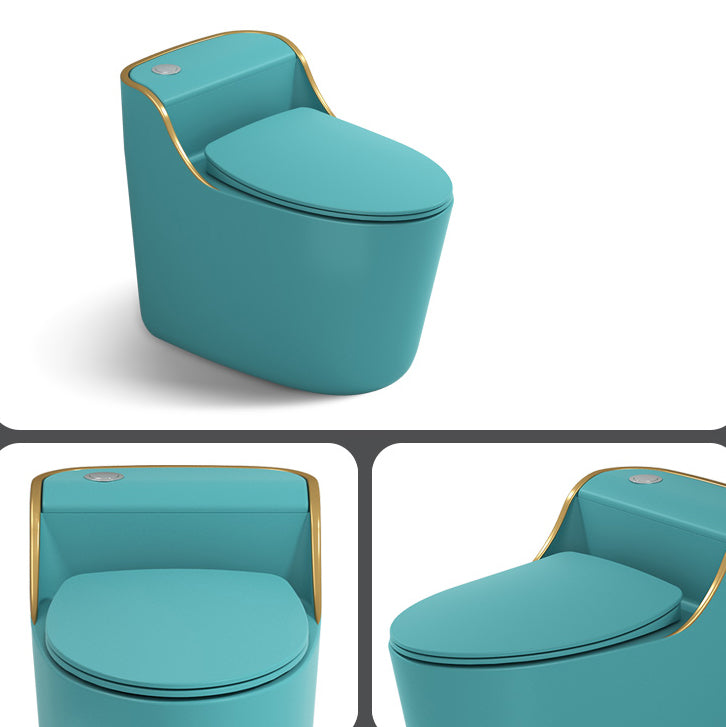 Modern Toilet Bowl Siphon Jet Toilet with Slow Close Seat for Bathroom