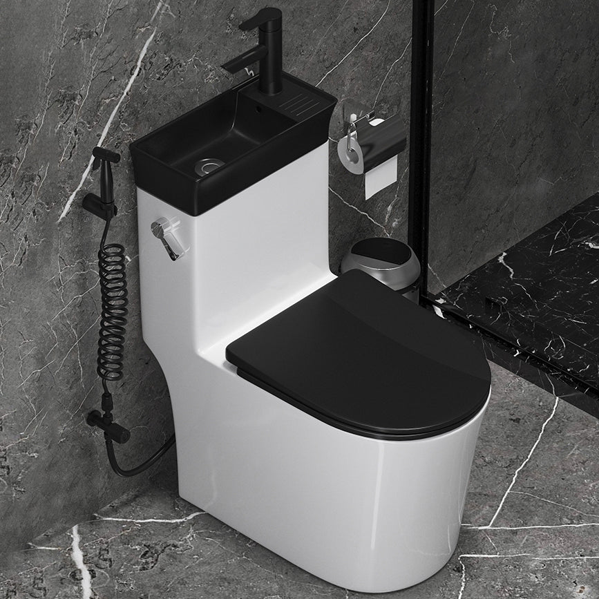 Modern Flush Toilet Left Side One-Piece Toilet with Slow Close Seat
