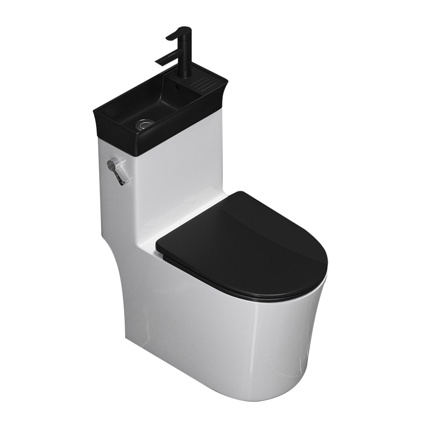 Modern Flush Toilet Left Side One-Piece Toilet with Slow Close Seat