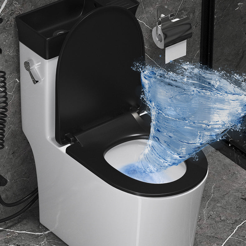 Modern Flush Toilet Left Side One-Piece Toilet with Slow Close Seat