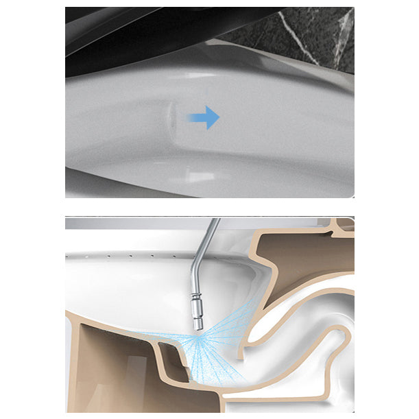 Modern Flush Toilet Left Side One-Piece Toilet with Slow Close Seat