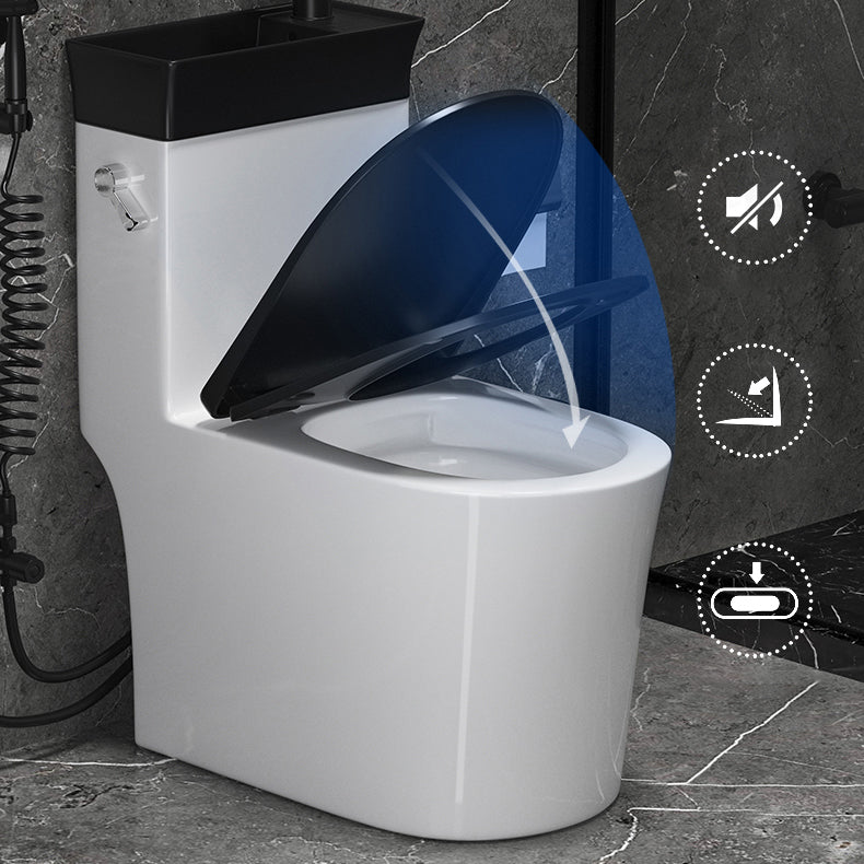 Modern Flush Toilet Left Side One-Piece Toilet with Slow Close Seat