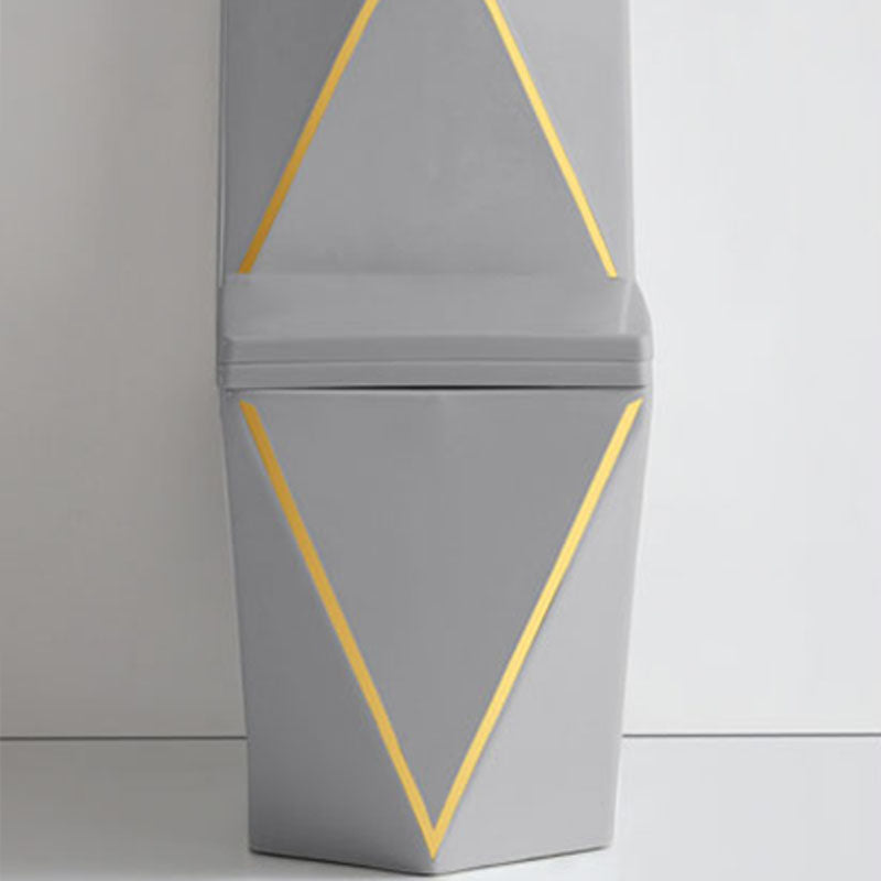 Traditional Floor Mounted Toilet Siphon Jet One-Piece Flush Toilet with Slow Close Seat