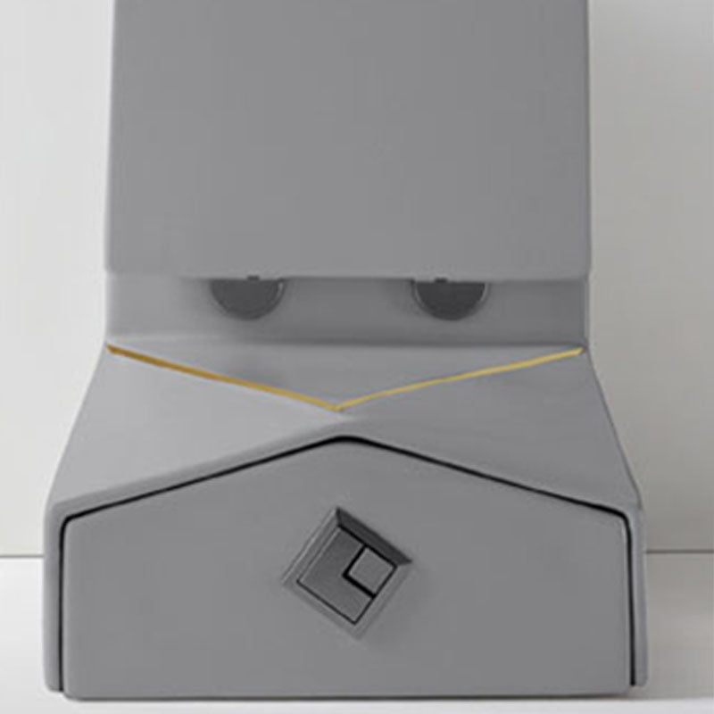 Traditional Floor Mounted Toilet Siphon Jet One-Piece Flush Toilet with Slow Close Seat