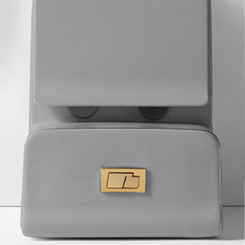 Traditional Floor Mounted Toilet Siphon Jet One-Piece Flush Toilet with Slow Close Seat